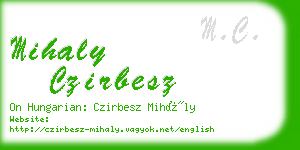 mihaly czirbesz business card